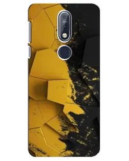 Чехол для Nokia 7.1 (2018) с картинкой «Золотые осколки геометрии»