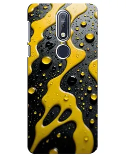 Чехол для Nokia 7.1 (2018) с картинкой «Жидкое желтое золото»