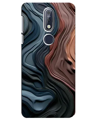 Чехол для Nokia 7.1 (2018) с картинкой «Цветные волны каньона»