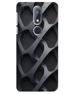 Чехол для Nokia 7.1 (2018) с картинкой «Объемное серое плетение»