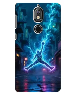 Чехол для Nokia 7 с картинкой «Jordan Gold Jumpman»