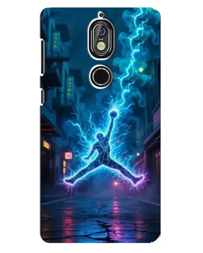 Чехол для Nokia 7 с картинкой «Jordan Gold Jumpman»