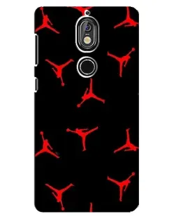 Чехол для Nokia 7 с картинкой «Jordan Red Pattern»
