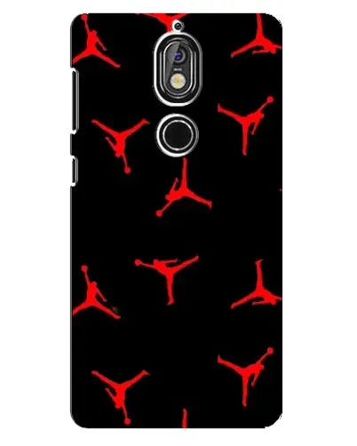 Чехол для Nokia 7 с картинкой «Jordan Red Pattern»