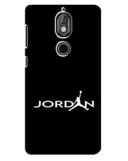 Чехол для Nokia 7 с картинкой «Jordan White Logo»