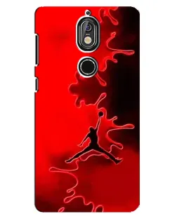 Чехол для Nokia 7 с картинкой «Jordan Red Smoke»