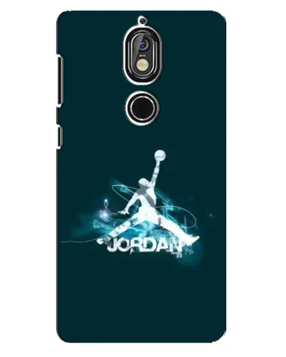 Чехол для Nokia 7 с картинкой «Jordan Blue Fire»