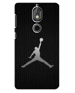 Чехол для Nokia 7 с картинкой «Jordan Dark Carbon»
