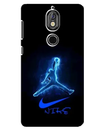 Чехол для Nokia 7 с картинкой «Jordan Neon Blue»
