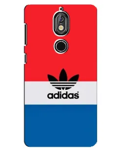 Чехол для Nokia 7 с картинкой «Ретро блоки Adidas»