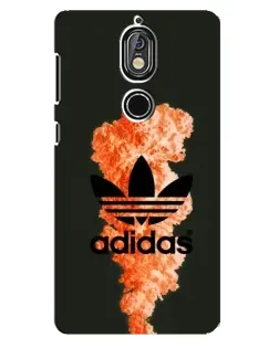 Чехол для Nokia 7 с картинкой «Оранжевый дым Adidas»