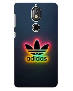 Чехол для Nokia 7 с картинкой «Неоновый Adidas»