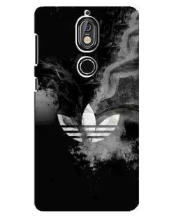 Чехол для Nokia 7 с картинкой «Абстрактный дым Adidas»