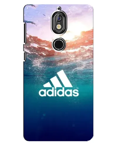 Чехол для Nokia 7 с картинкой «Океанская глубина адидас» Чехол для Nokia 7 с картинкой «Океанская глубина адидас»