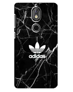 Чехол для Nokia 7 с картинкой «Белый мрамор Adidas»