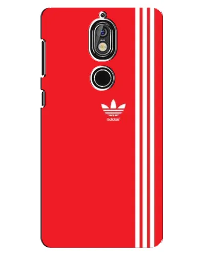 Чехол для Nokia 7 с картинкой «Красный минимализм Adidas» Чехол для Nokia 7 с картинкой «Красный минимализм Adidas»