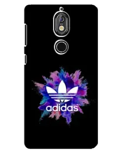 Чехол для Nokia 7 с картинкой «Взрыв красок Adidas»