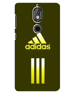 Чехол для Nokia 7 с картинкой «Оливковый градиент Adidas»