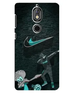 Чехол для Nokia 7 с картинкой «Спортивный арт Nike»