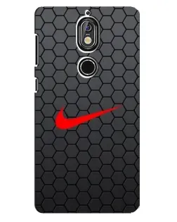 Чехол для Nokia 7 с картинкой «Nike — карбоновая сетка»