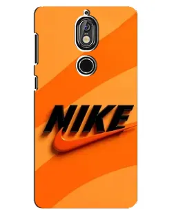 Чехол для Nokia 7 с картинкой «Оранжевый драйв Nike»