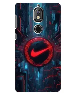 Чехол для Nokia 7 с картинкой «Техногенный стиль Nike»