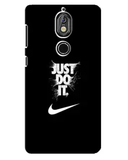 Чехол для Nokia 7 с картинкой «Текстовый принт Nike»