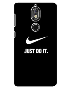 Чехол для Nokia 7 с картинкой «Классический принт Nike»