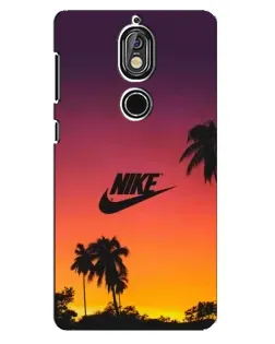 Чехол для Nokia 7 с картинкой «Nike на закате солнца»