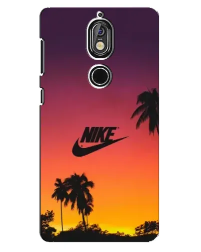Чехол для Nokia 7 с картинкой «Nike на закате солнца»