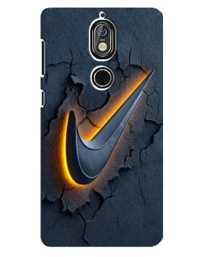 Чехол для Nokia 7 с картинкой «Объемный логотип Найк»