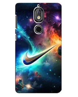 Чехол для Nokia 7 с картинкой «Космический Nike Swoosh»