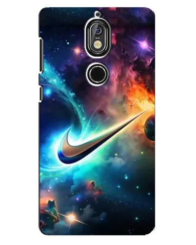 Чехол для Nokia 7 с картинкой «Космический Nike Swoosh»