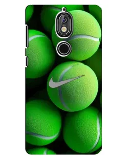 Чехол для Nokia 7 с картинкой «Теннисные мячи Найк»