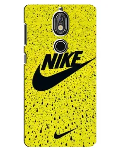 Чехол для Nokia 7 с картинкой «Желтый текстурный Nike»