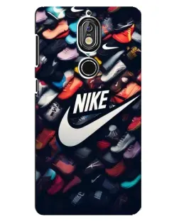 Чехол для Nokia 7 с картинкой «Коллекция кроссовок Nike»