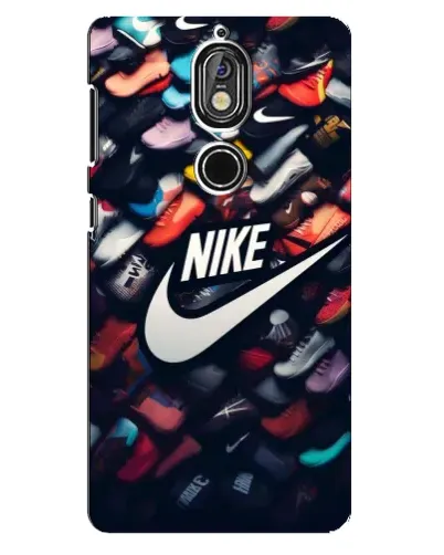 Чехол для Nokia 7 с картинкой «Коллекция кроссовок Nike»