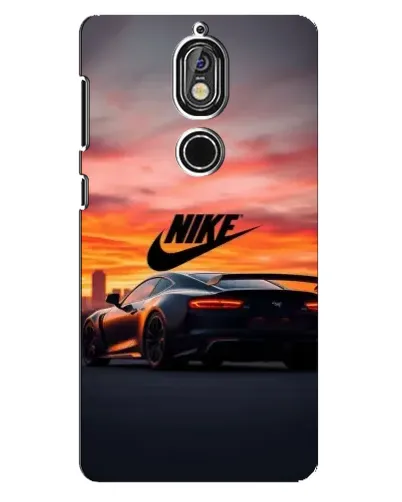 Чехол для Nokia 7 с картинкой «Nike и суперкар»
