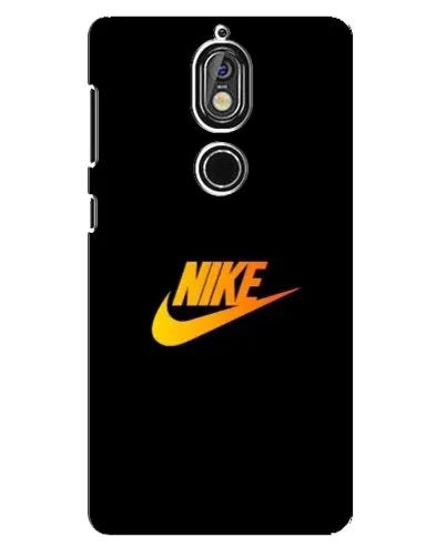 Чехол для Nokia 7 с картинкой «Золотой логотип Nike»