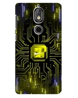 Чехол для Nokia 7 с картинкой «Nike — золотая искра»