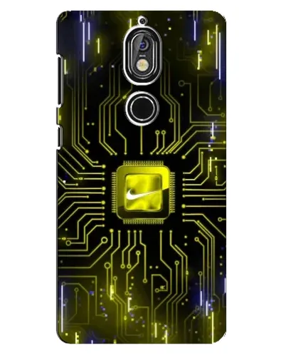 Чехол для Nokia 7 с картинкой «Nike — золотая искра»