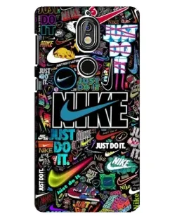 Чохол для Nokia 7 з картинкою «Яскравий колаж Nike»
