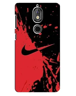 Чохол для Nokia 7 з картинкою «Червоні бризки Nike»