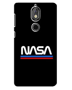 Чехол для Nokia 7 с картинкой «NASA — классика Red Blue»