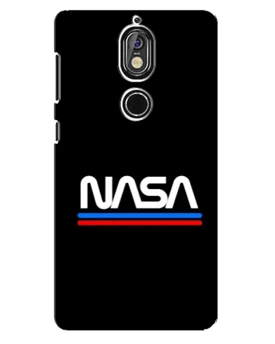 Чехол для Nokia 7 с картинкой «NASA — классика Red Blue»
