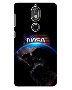 Чехол для Nokia 7 с картинкой «Земля из космоса NASA»