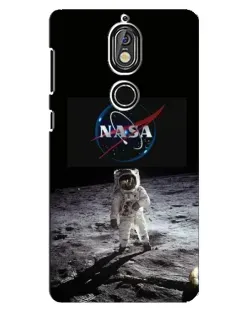 Чехол для Nokia 7 с картинкой «Астронавт на Луне»