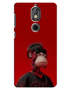 Чехол для Nokia 7 с картинкой «Bored Ape в красном»