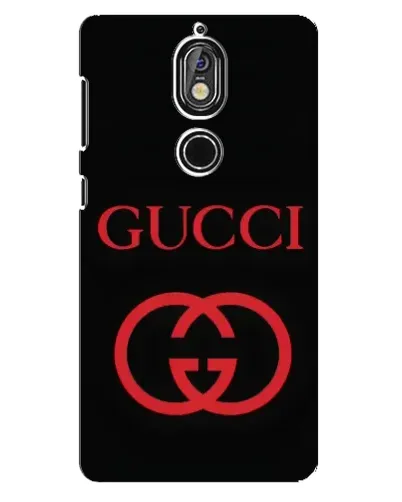 Чехол для Nokia 7 с картинкой «Gucci — красный логотип»