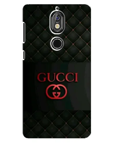 Чехол для Nokia 7 с картинкой «Gucci — стеганый черный»